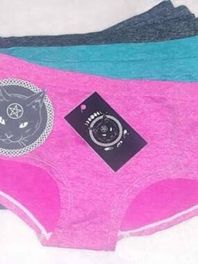 Pink Cat Print Hipster Bottoms